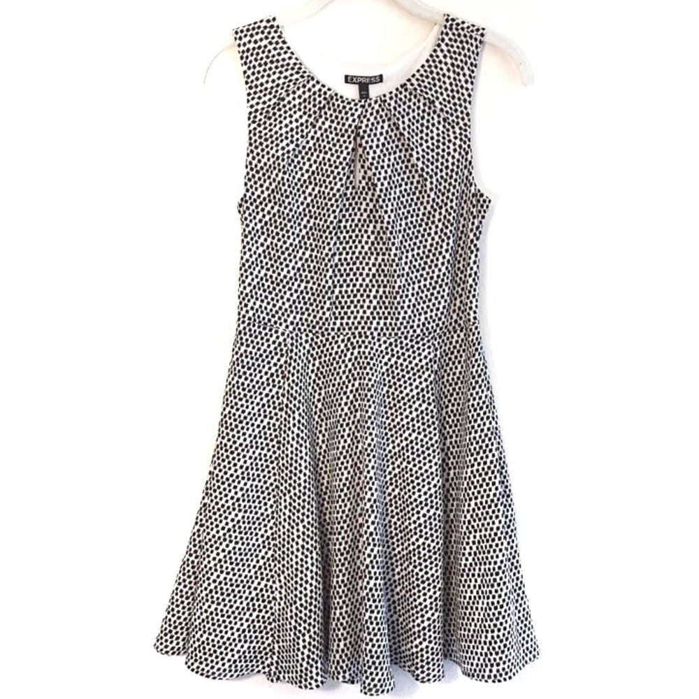 EXPRESS | Black & White Polka Dot Dress